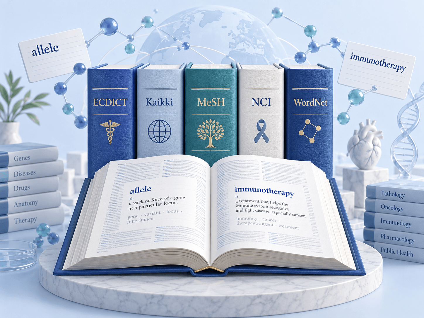 ECDICT、Kaikki、MeSH、NCI 和 WordNet 参考书汇集为医学英语词库